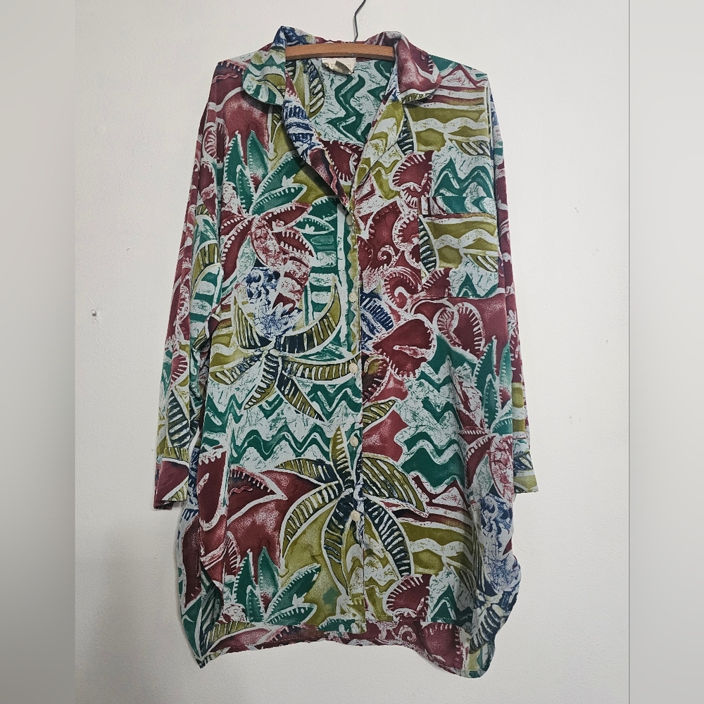 Vintage Victoria's Secret Gold Label Button Front Night Shirt Size M/L 90s